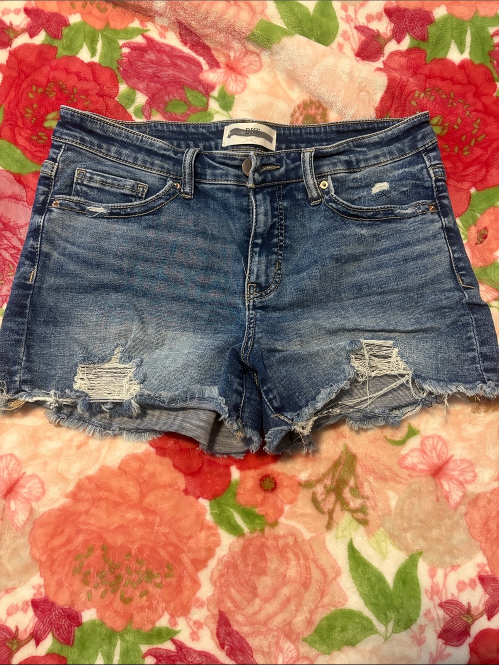 BKE Women's Distressed Denim Shorts - size 29